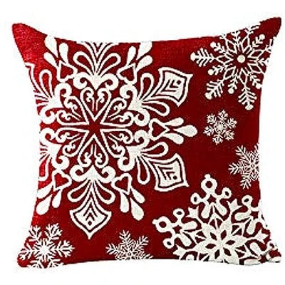Housse de coussin de noël 45x45cm - Motifs Renne, Sapin & Flocons