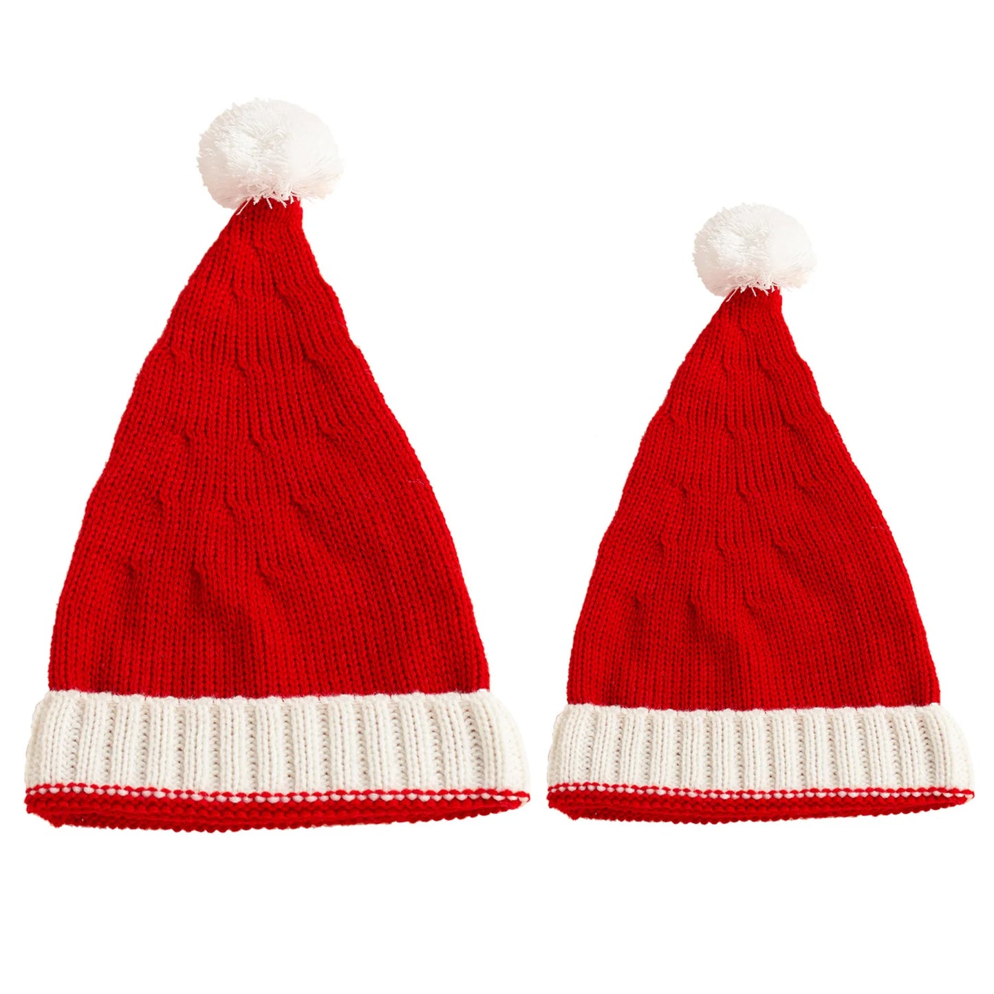 Bonnet de père Noël doux à pompon - Taille enfant & adulte