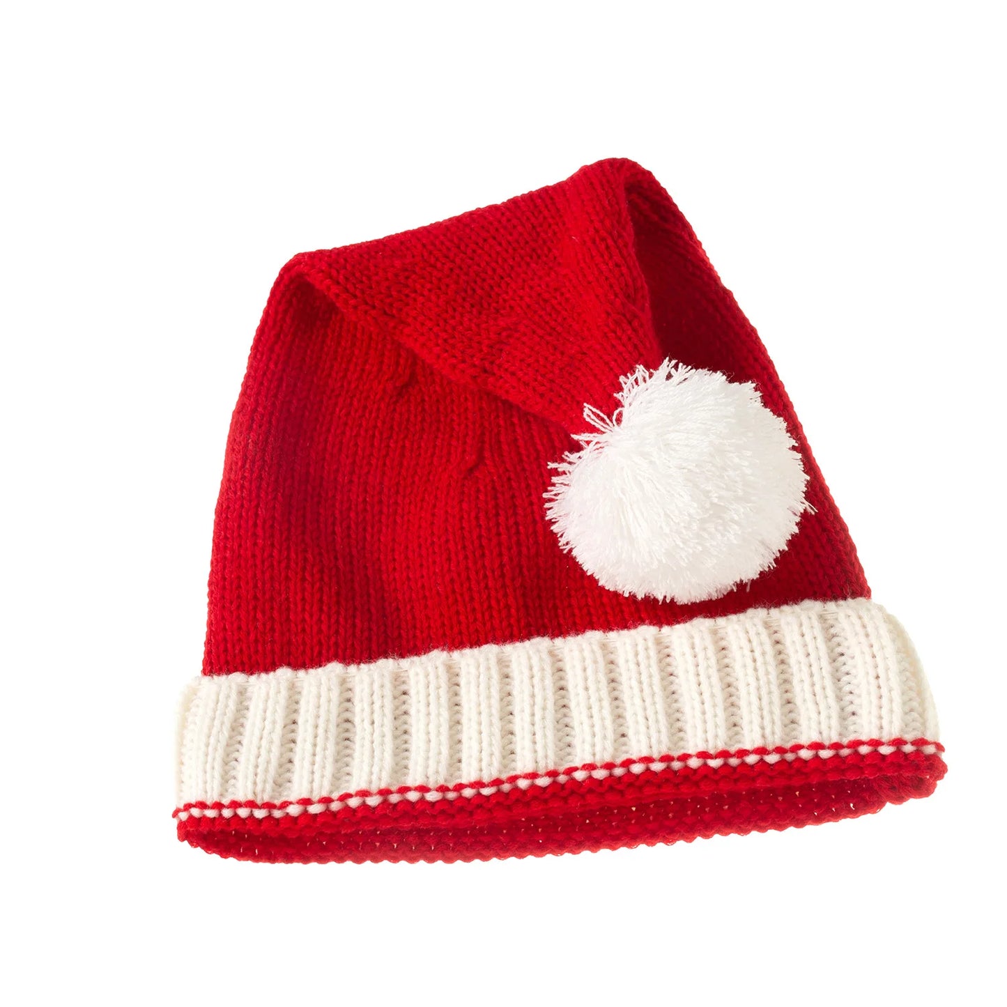 Bonnet de père Noël doux à pompon - Taille enfant & adulte